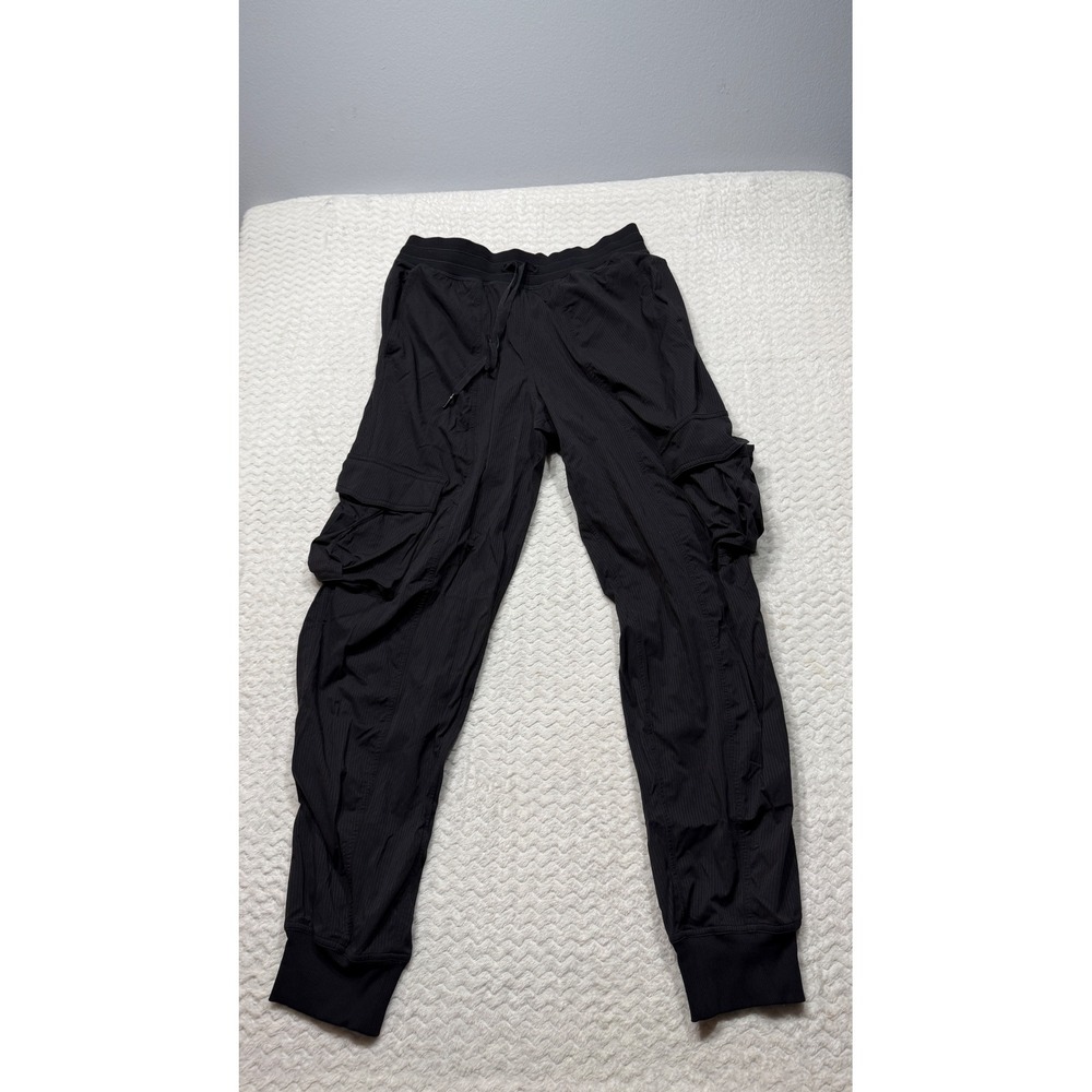 Lululemon dance Studio Cargo Jogger Black Pinstripe LW5CICS Size S